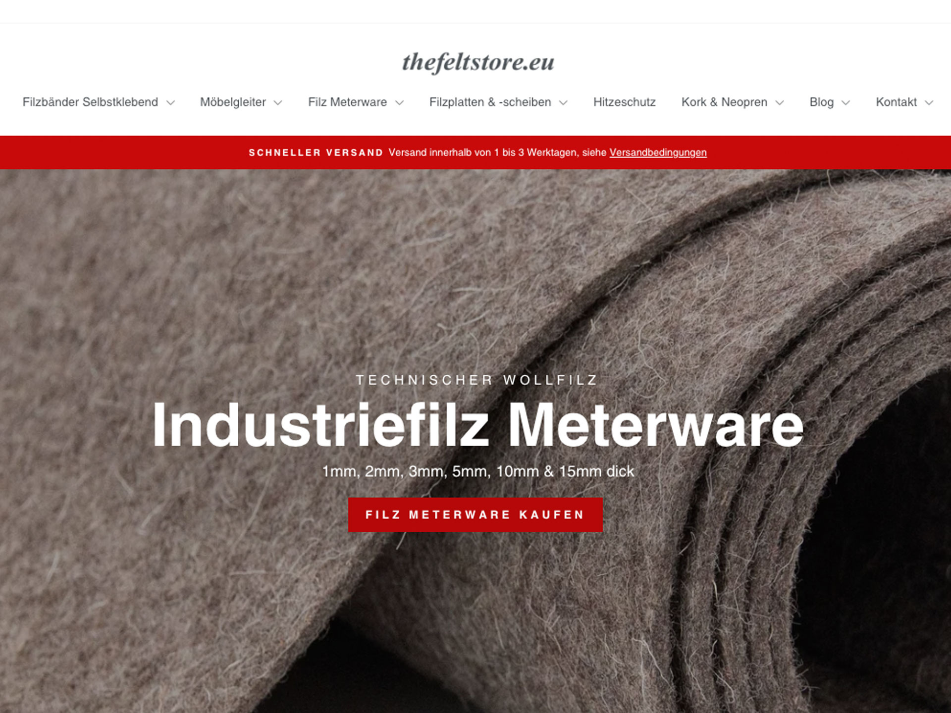 Werksverkauf und Online-Shop - Filzfabrik Gustav Neumann GmbH